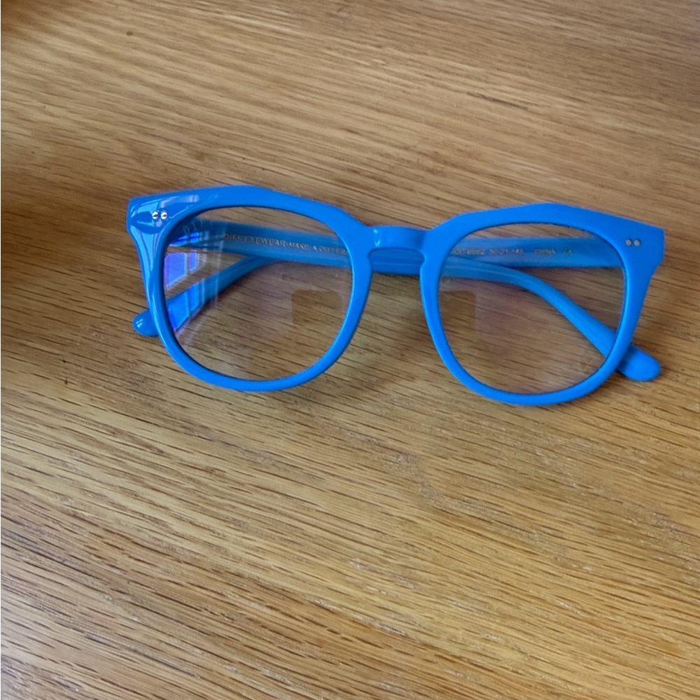 Sesame Street x DIFF Vibrant Blue Eyeglasses blue blockers